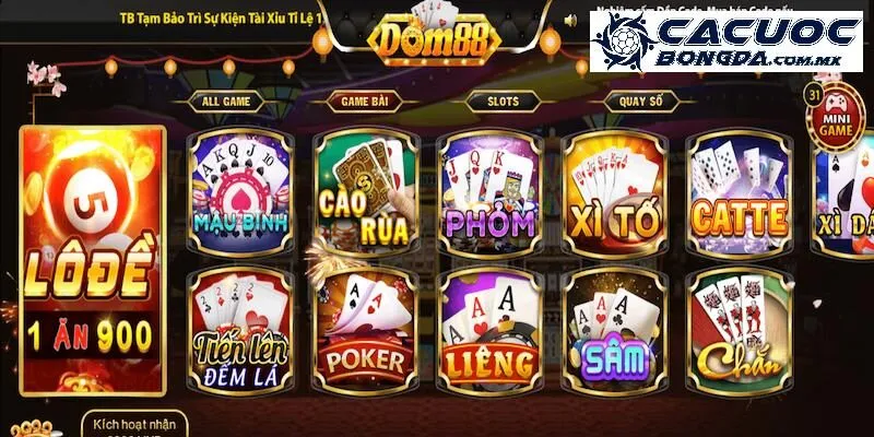 Top sản phẩm cá cược phổ biến chỉ có tại dom88